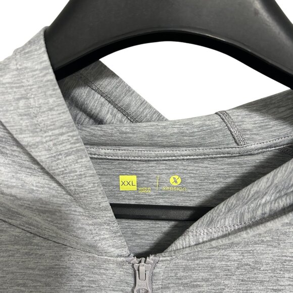 Xersion Hooded Full Zip Jacket Womens Size XXL Lightweight Gray - Picture 4 of 6